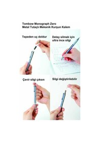Resim Tombow Mono Graph Zero Mekanik Kurşun Kalem 0.5 Mm Pembe Pembe 