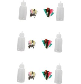 Resim 48 Adet Kına Kiti Aplikatör Nozulları Şişe Yapıştır Dövme Sanatı Çizim Aracı 