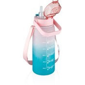 Resim Vagonlife Tritan Su Matarası Pembe-Turkuaz 1500 ml 