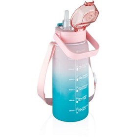 Resim Vagonlife Tritan Su Matarası Pembe-Turkuaz 1500 ml 