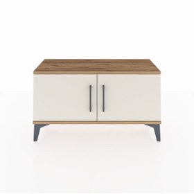 Resim Arges Şifonyer Tek Raflı 2 Kapaklı 88x30x48 - Antrasit / Çam 