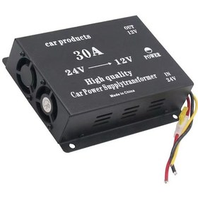 Resim Moveevo 24v'den 12v'a Yüksek Akımlı Voltaj Düşürücü, Demir Gövde, 30a-60a Seçenekli Güç Dönüştürücü 