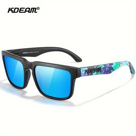 Resim KDEAM Polarize Gözlük - Erkekler ve Kadınlar İçin Rahat Spor Stili - Tırmanış, Balıkçılık, Koşu İçin - Tam Çerçeve Polaroid Lens, PC Çerçeve, Kaymaz Burun Ped - Moda Baskı Tasarımı Açık Hava Gözlüğü 