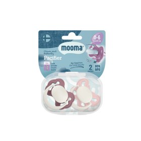 Resim Mooma Palyaço ve Kelebek Emzik Pembe Mor 0-6 ay 2'li 