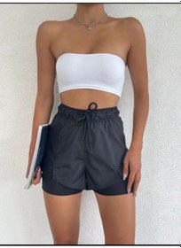 Resim Pimody Kadın Deniz Şortu İçten Taytlı Siyah 