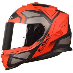 Resim LS2 Storm Faster Mat Kırmızı-tıtanıum Kask ( Siyah Camlı ) 