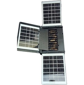 Resim Ws-5585 Çok Fonksiyonlu 3 Solar Panelli 400w Spot Aydınlatma Çok Renkli 