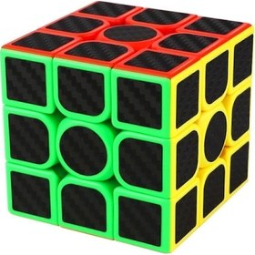 Resim 3x3x3 Professıonal Speed Cube Carbon Fıber - Karbon Fiber Profesyonel Rubik Zeka Sabır Küpü 