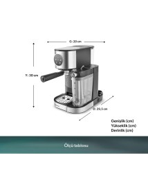 Resim Homend Coffebreak 5015H Süt Köpürtücülü Otomatik Espresso Makinesi 