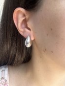 Resim Gümüş Damla Küpe 