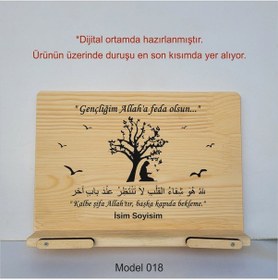 Resim Münzevi Masaüstü Ahşap Rahle/tablet/kitap Tutucu-model018 
