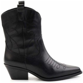 Resim Siyah Hakiki Deri Kadın Bot & Bootie K02415017503 Siyah 