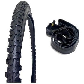 Resim Meghna Bisiklet 24 x 1.95 Dış Lastik Ve İç Lastik Seti Siyah 