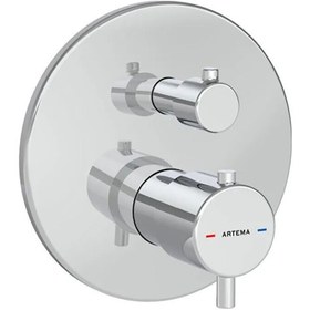 Resim Artema Banyo Bataryası, Flow Soft, Termostatik Ankastre V-box Sıva Üstü Grubu A43258 