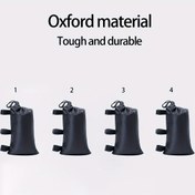 Resim 4 Adet Ağır Hizmet Oxford Kumaşı Kum Torbaları, Kanopiler Çadırlar ve Gazebo için Evrensel Uyum, Ağırlık Dağılımı ve Denge için Dayanıklı Siyah Kum Torbaları 