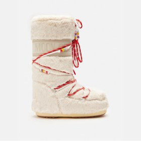 Resim MOON BOOT Kadın / Kız Bot (Kar) 80D1408990-L002 Moon Boot Icon Faux Fur Beads Cream 
