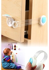 Resim Çocuk Bebek Koruma Kilidi Güvenli Dolap ve Çekmece Kilidi 2 Adet Çok Renkli 