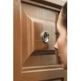 Resim Kapı Dürbünü, Geniş Açılı, 180 Derece Görüş Açısı, Çinko Alaşımlı Gövde, Cam Lensli, 14MM Çap, Metal Gövdeli, 50-90 mm Uzunluk Için Ayarlanabilir, Kapı Gözetleyicisi 