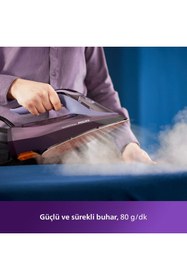 Resim Philips 8000 Serisi Azur Buharlı Ütü, 3000W, SteamGlide, 240 g Şok Buhar, Sıfır Yanık Garantisi, DST8021/30 