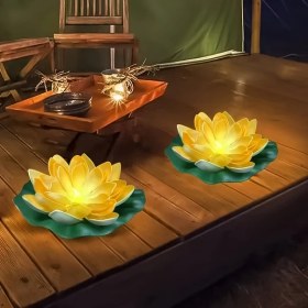 Resim Willowhaven 2 Adet Led Lotus Lamba Havuz Dış Mekan Renk Değiştiren Dekoratif Aydınlatma 