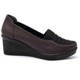 Resim Kindep Dolgu Topuklu Streç Kadın Ayakkabı Kahve Kahve 