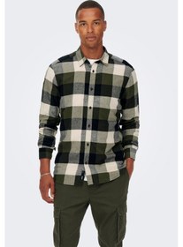 Resim Only & Sons Onsgudmund Ls 3t Check Shırt Noos Erkek Beyaz Uk Gömlek - 22020301 Beyaz 
