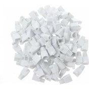 Resim Bisıfır RJ45 Jack Koruma Kılıfı Bot Beyaz (100 Adet) 