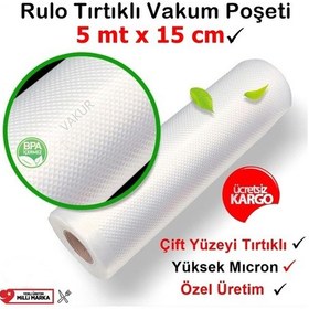 Resim Rulo Tırtıklı Vakum Poşeti 5 M x 15 CM 