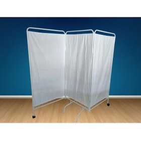 Resim AcarLAB 3 Katlı Paravan Metal Paravan Katlanabilir Muayene Masası Paravanı Revir Paravanı 