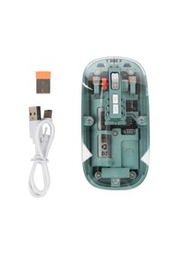 Resim Belirtilmemiş Bluetooth Ve 2.4g Usb Destekli Pilli Kablosuz Şeffaf Mouse 