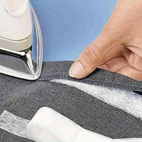 Resim 1 Rulo - Çift Taraflı Sıcak Eritme Yapışkanlı Arka Kumaş, 50.0 metre, Beyaz Polyester Non-Woven Füzyon Kumaş, DIY Yama ve Giysi Tamirleri için Kolay Ütüleme Uygulaması, Giysi Özelleştirme|Çok Yönlü Kumaş|Nonwoven Kumaş, Dikiş Malzemesi 