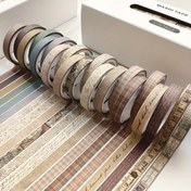 Resim 20 Rulo Kombinasyon Paketi Günlük İnce Bant Retro Washi Bant Antik Tarzı Günlük Bant Yaratıcı Dekorasyon DIY Öğrenci 