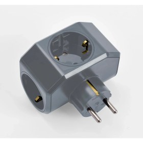 Resim Viko Yonca Plus Gri Üçlü Topraklı Priz 