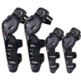 Resim Motosiklet ve Bisiklet Mafsallı Dizlik Dirseklik Lüx Set Koruma CE Bacak ve Kol Koruma Takım 