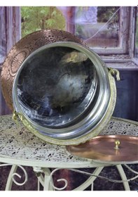 Resim Işlemeli Eskitme Yoğurt Bakır Bakraç 5 L Bakır 