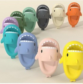 Resim Mavi Erkek Köpekbalığı Slaytlar Terlik Plaj Flip Flop Adam Clappers Kapalı Banyo Terliği Yaz Ev Ayakkabıları Kadın Platform Sandaletler Mavi 