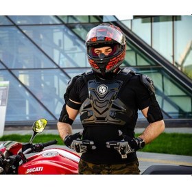Resim Ebakbak Motosiklet Body Armor Cross Giysi 360 Derece Zırh Full Koruma Mont Body 