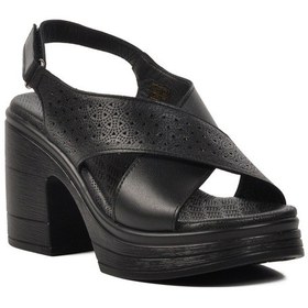 Resim Siyah Kadın Topuklu Sandalet 523001 Z Siyah 