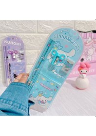 Resim Sanrio Kuromi Cinnamoroll Kuromi Kırtasiye Seti 12 Parça Kuromi Kırtasiye Seti Mavi 