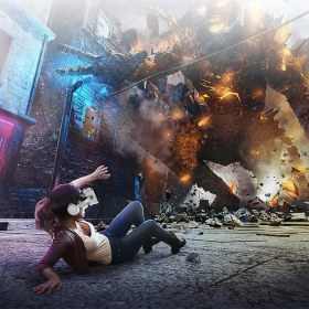 Resim Fogy Sanal Gerçeklik Gözlüğü Kulaklıklı 3D Vr Filmler & Video Oyunları Tüm Telefonlara 