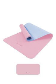 Resim Gymo Ekolojik 6mm TPE Yoga Matı Pilates Minderi Diz Dirsek Koruyucu Matlı Set Pembe 