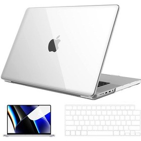 Resim NovStrap Apple Uyumlu MacBook Pro 2021 M1 16.2 inc A2485 Parlak Alt Üst Kılıf + Klavye Kılıfı + Film 