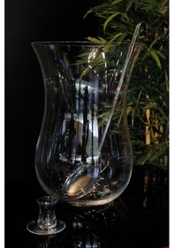 Resim Paşabahçe El İmalatı Kristal Büyük Boy Çay Bardağı Dekorlu Vazo 38060 