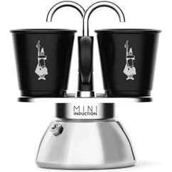 Resim Storemax - Set Mini Indüksiyon: Ocak Üstü Espresso Pişirici + 2 Cups - Indüksiyon Ocak Türleri Için Uygundur 