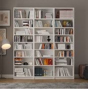 Resim Asra Trend %100 Mdflam Beyaz Kitaplık K-20 