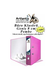 Resim Büro Klasörü Pembe Geniş 1 Adet Plastik Geniş Pembe Klasör Halkalı Paslanmaz Çelik Klipsli 1 Adet 