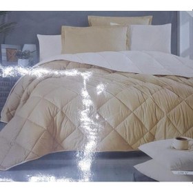 Resim Çift Kişilik Ranforce Yorgan Liya 12 Sarı Krem Beyaz 