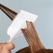 Resim Salonlar için 1 adet Otomatik Saç Boyama ve Şekillendirme Tarakı - Çift Uçlu Ayrıcı ve Vurgulayıcı, Saça Nazik, ABS Plastik, Vurgulama, Boyama ve Şekillendirme için İdeal, Salon Kalitesinde Hassas Araç, Profesyonel Kuaförlük Tarakı | Profesyonel Saç Aracı | Dayanıklı Tarak 