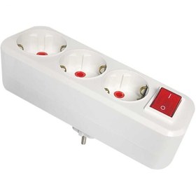 Resim Mutlusan Üçlü Topraklı Diş Priz Düz Tip Anahtarlı 