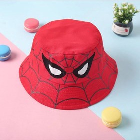 Resim Shopiolog Çocuk Şapka Erkek Örümcek Adam Balıkçı Kova Şapka Spiderman 